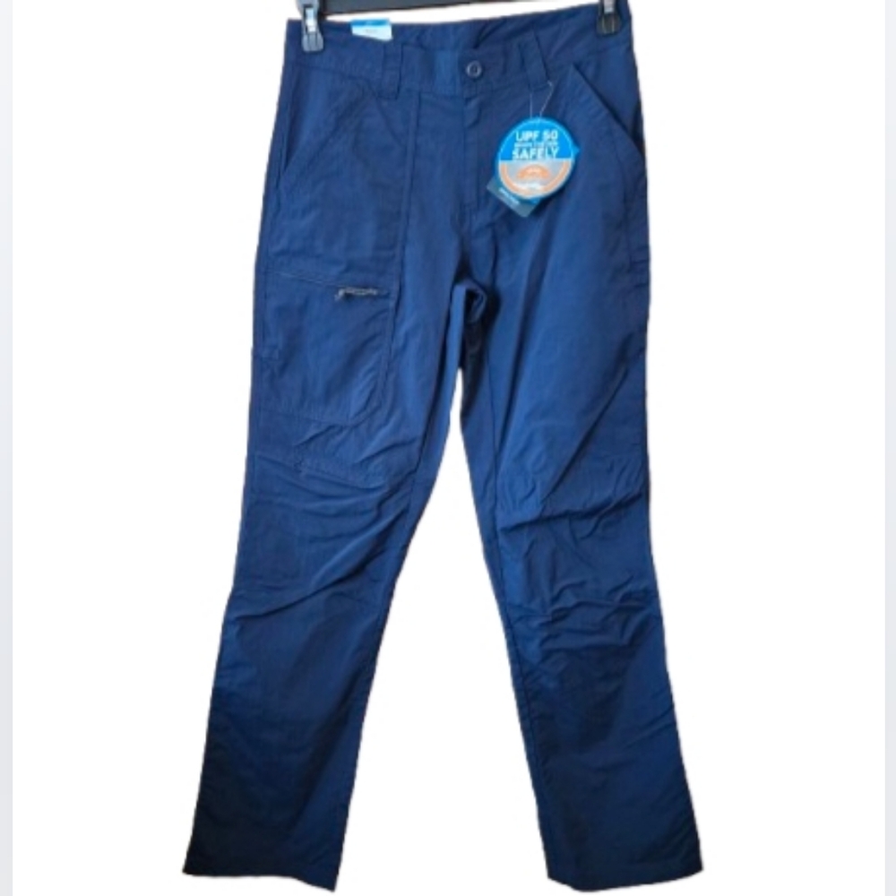 Columbia Men's PFG Performance Fishing Gear Navy Omniwick And Omnishade Pants